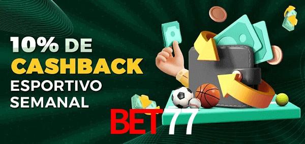 10% de bônus de cashback na Bet77